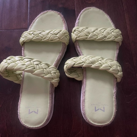 Marc Fisher Shoes - new marc fisher braided green Jaimee sandals size 8.5